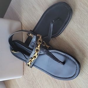 Coach JENNA Signature Logo Chain Sandals